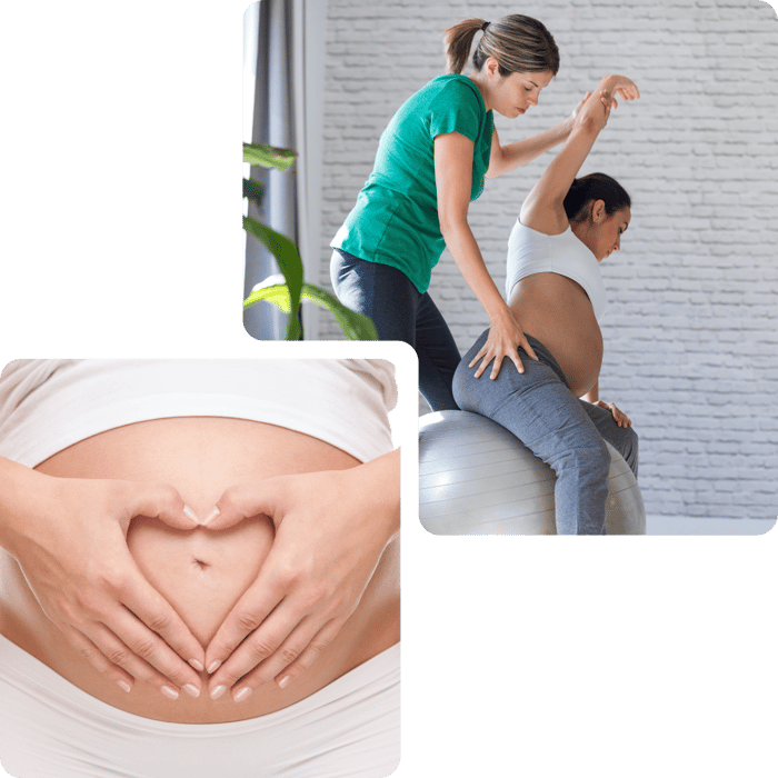 Expectant mother discussing prenatal chiropractic care with a doctor