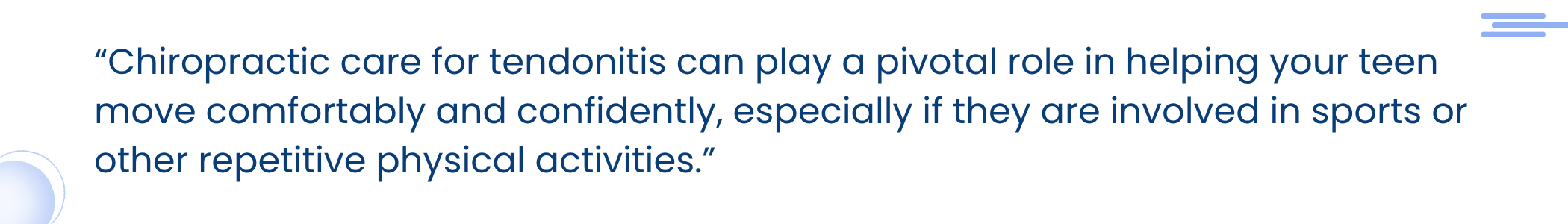 Understanding Chiropractic Care for Tendonitis in Teens